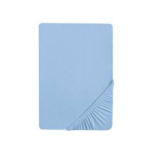 Biberna Jersey hoeslaken (Ijsblauw, 180-200 x 200 cm)