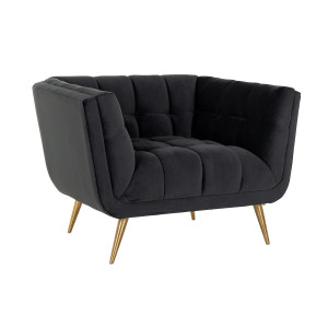 Richmond Fauteuil 'Huxley' Velvet, kleur Antraciet