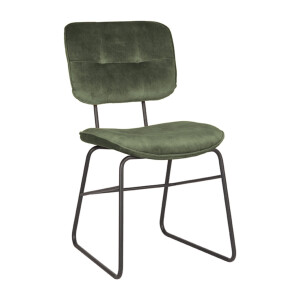 LABEL51 Eetkamerstoel 'Dez', Velvet, kleur Groen