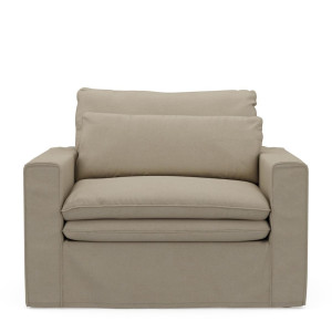 Loveseat Continental, Flanders Flax, Oxford Weave