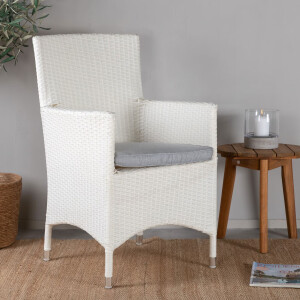 Nohr Tuinstoel 'Charnae' Wicker, kleur Wit