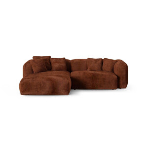 Modulaire hoekbank Martina links ribstof | Micadoni Home