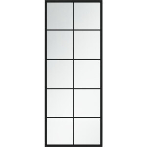 vidaXL - Wandspiegel - 100x40 - cm - metaal - zwart