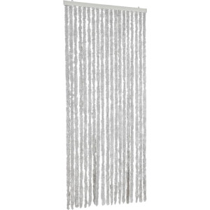 vidaXL - Vliegengordijn - 56x185 - cm - chenille - grijs