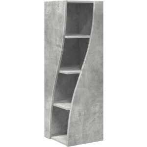 vidaXL - Hoekkast - Beton - Grijs - 32x32x102cm - Bewerkt - hout