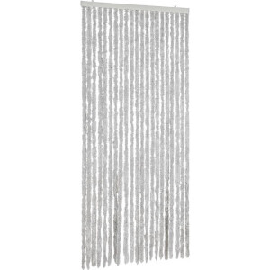 vidaXL - Vliegengordijn - 90x200 - cm - chenille - grijs