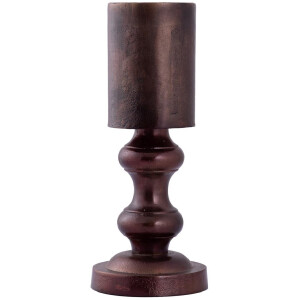 PTMD Kandelaar Nessa - 13x13x31 cm - Aluminium - Koper