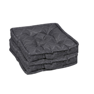 GO-DE Textil Tuinkussen (Set van 2 bokskussens, Antraciet)