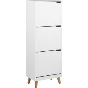Schoenenkast Mistra 47cm, 3 deuren - wit - Actona - Schoenenkast - Wit - Hout; MDF