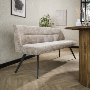LifestyleFurn Eetkamerbank 'Lavonne' Chenille, 188cm, kleur Zand