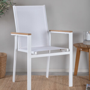 Nohr Tuinstoel 'Dakisha' kleur Wit