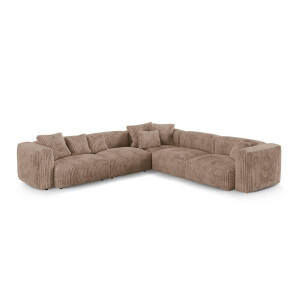 Modulaire hoekbank Martina ribstof | Micadoni Home