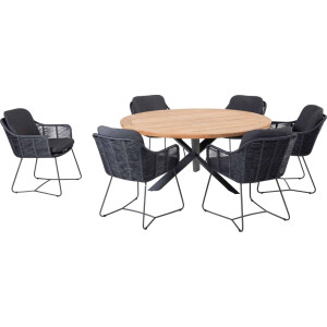 Taste Tuinset Belmond Prado Teak-Anthracite 160 cm