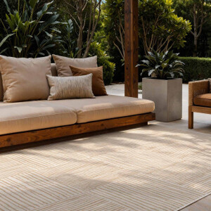 Vloerkleed Nightingale Rechthoekig - Jute Wit 170x120cm - Polypropyleen - Dekbed-Discounter.nl