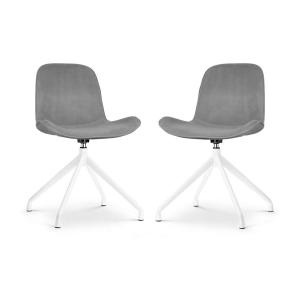 Set van 2 eetkamerstoelen Nola-Fé draaibaar velvet | Nolon