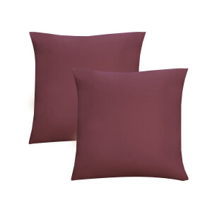 Biberna Fijne jersey kussenhoes (Rood, 40x40)