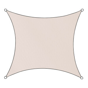 Schaduwdoek Livigno polyester vierkant 3,6m (naturel)