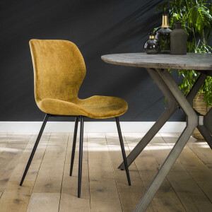 Eetkamerstoel 'Gael' Velvet, kleur Goud