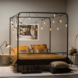 Vtwonen Hemelbed 'Bunk' 160 x 200cm, kleur Zwart