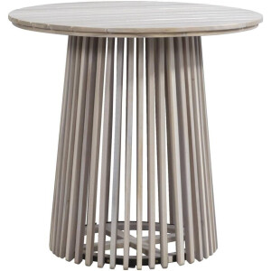 Leen Bakker - Tuintafel Saône - Acacia/greywash - 76xØ80 Cm - Hout - Grijs