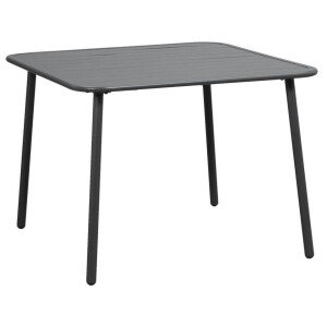 Leen Bakker - Lounge Dinging Tafel Paris - 66x90x90 Cm - Aluminium - Zwart