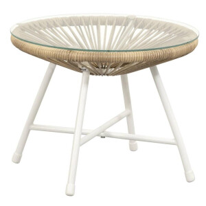 Leen Bakker - Bijzettafel Grand - Zand - 36xØ60 Cm - Metaal - Beige