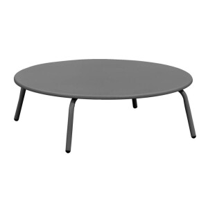 Leen Bakker - Bijzettafel Montreal - Antraciet/ - Ø80 Cm - Metaal - Grijs - H25 Cm