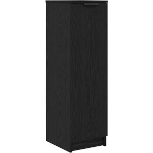vidaXL - Schoenenkast - Zwart - Eiken - 29,5 - x - 35 - x - 101 - cm - Bewerkt - hout