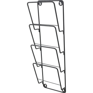 LOFT42 Cleve Tijdschriftenrek 3 Vaks - Metaal - Mat Zwart - 61x18x8