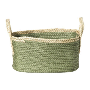 Mand colors rechthoekig - groen/bruin - 16x30x20 cm