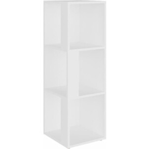vidaXL - Hoekkast - 33x33x100 - cm - bewerkt - hout - wit