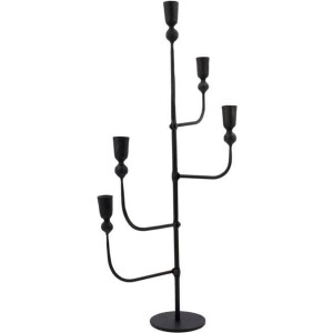 Kandelaar Ira zwart 5 armen