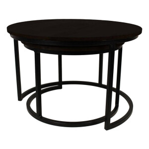 Set van 2 ronde bijzettafel Ronin | HSM Collection