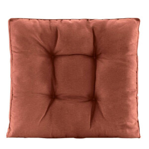 Leen Bakker - Loungekussen Florence Rug - Terracotta - 73x73 Cm - Polyester/Katoen - Bruin#Rood