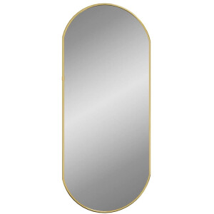vidaXL - Wandspiegel - 70x30 - cm - ovaal - goudkleurig