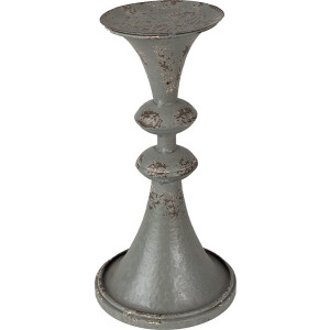 Clayre & Eef Kandelaar 26 cm Grijs Metaal