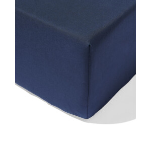 HEMA HEMA Hoeslaken 180x220cm Zacht Katoen Donkerblauw (donkerblauw)