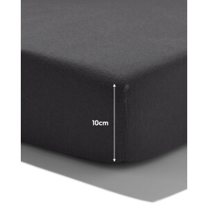 HEMA HEMA Topper Hoeslaken 180x220cm Zacht Katoen Donkergrijs (donkergrijs)