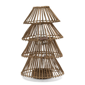 Kandelaar Rustic Rattan Christmas Tree