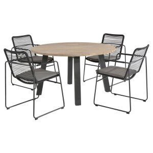 Taste by 4 Seasons Tuinset Elba Derby Ø130 cm Antraciet