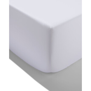 HEMA HEMA Hoeslaken 140x200cm Hotel Katoen Satijn Wit (wit)