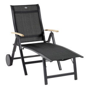 Hartman Ligbed 'Alice' Teakhout, met wieltjes