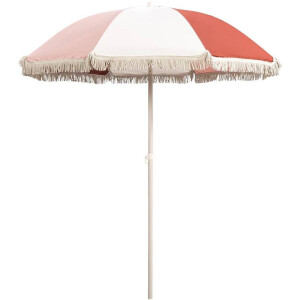 Leen Bakker - Parasol Oliva Tilt - Zand/terracotta - Ø200 Cm - Polyester - Beige#Bruin