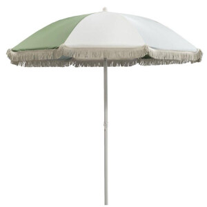 Leen Bakker - Parasol Oliva Tilt - Zand/groen - Ø200 Cm - Polyester - Beige#Groen