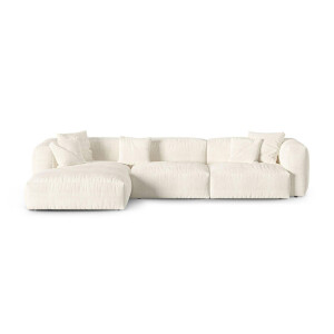 Modulaire hoekbank Martina links bouclé | Micadoni Home