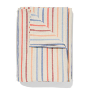 HEMA HEMA Tafelkleed XL 320x145cm Katoen Strepen Blauw-terra (multicolor)