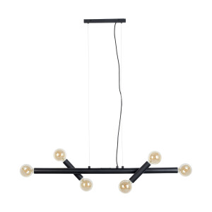 Zuiver Hanglamp 'Hawk' Wide, 6-lamps, kleur Zwart