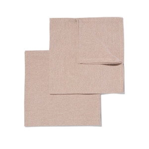 HEMA HEMA Servetten Beige Met Glitters Chambray Katoen 47x47 - 2 Stuks (zand)