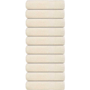 vidaXL - Badhanddoeken - FROGN - 10 - st - 100x150 - cm - 360 - g/m² - crème