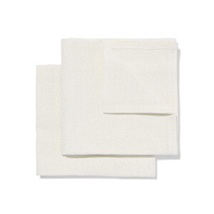 HEMA HEMA Servetten 47x47cm Katoen Lurex Zilver - 2 Stuks (zilver)